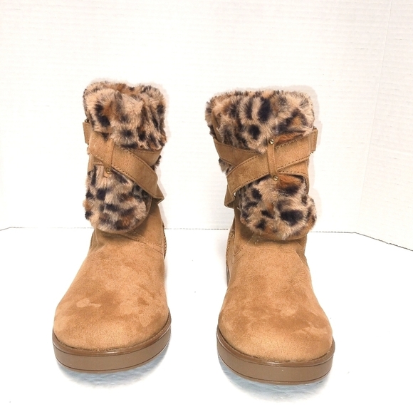 GBG Los Angeles bootie faux fur and suede camel color Size: 8.5 - Picture 3 of 5